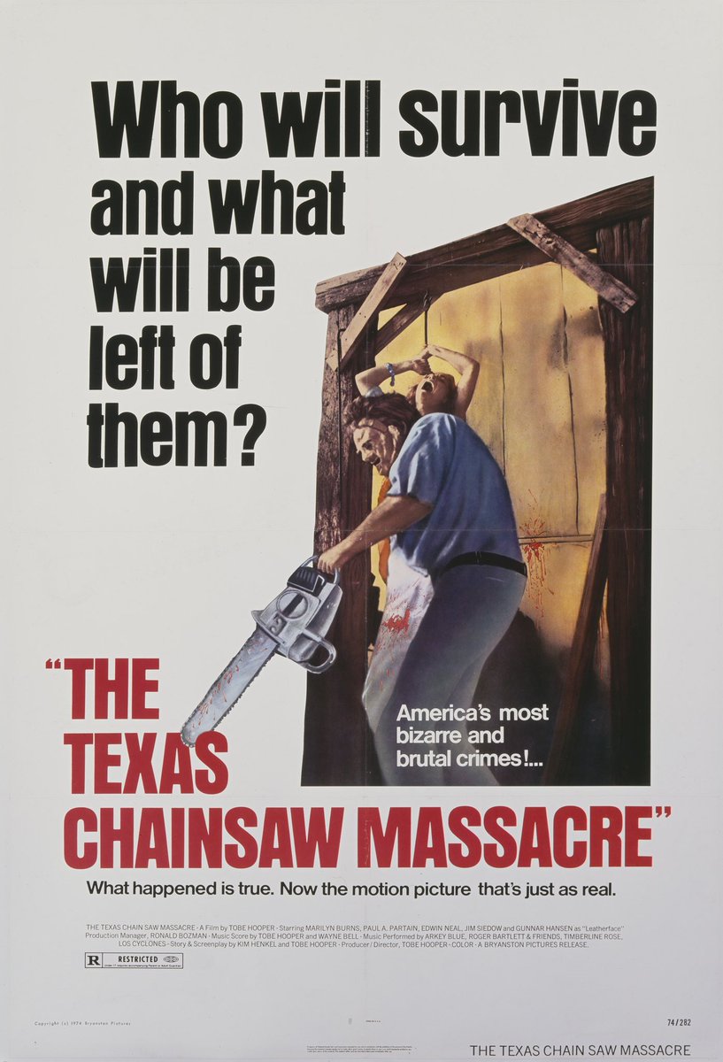 On this day, 50 years ago…

One of the greatest horror movies of all time was fully released, and the world hasn’t been the same since!

Not only an accomplishment in horror, but filmmaking as a whole.

Happy 50th Anniversary to The Texas Chain Saw Massacre! 🤘🏼🎃

#tcm50
