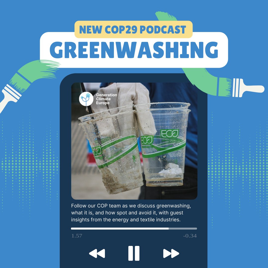 Our latest podcast episode is out now 🎙️and is all about #greenwashing 🟢 

Listen to our team discuss how to spot and avoid greenwashing👇 open.spotify.com/episode/1Zittd…  

#sustainability #sustainableliving #climateactivism #COP29 #ClimateWeekNYC