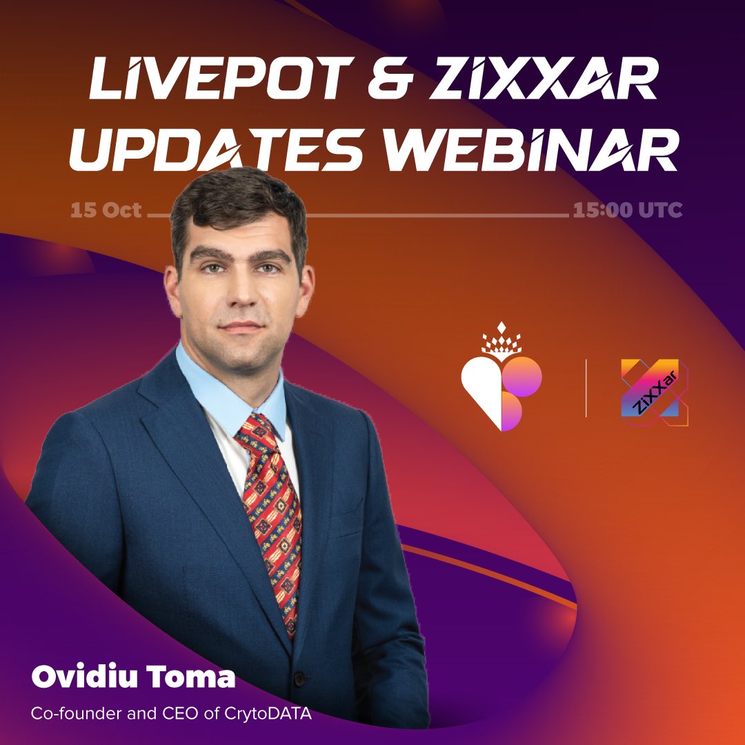 🌐 LivePot &amp; ZiXXar Updates Webinar 🌐
📅 October 15th | ⏰ 15:00 UTC

Ready to discover the latest updates? Join us for an interactive session where we’ll present important updates for LivePot and ZiXXar! 🔥