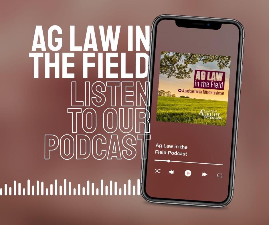 Are you interested in agriculture law? Join us on the Ag Law in the Field Podcast as we dive into important topics, share expert insights, and discuss the latest updates on legal issues impacting the ag industry. 

aglaw.libsyn.com
