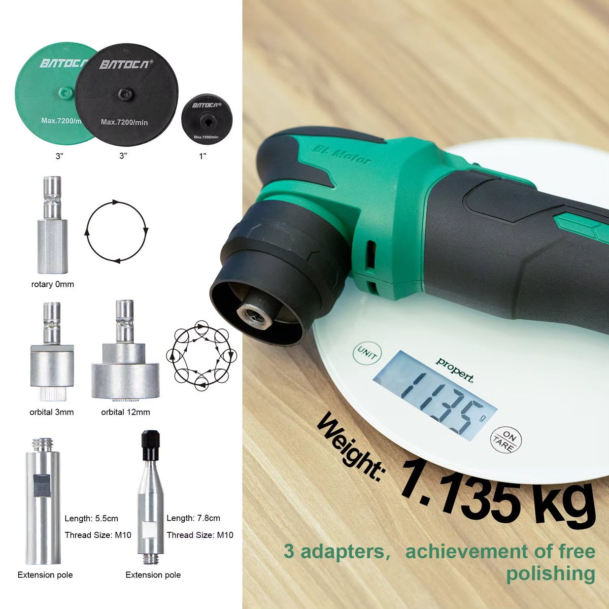 BeGouriStore's tweet image. BATOCA S4 Cordless Car Polisher Machine Wireless Car Polishing Machine 3mm/12mm Random Orbital Free 2pcs 2.0Ah Lithium Battery
Original price: USD 159.99
Now price: USD 103.70
🔗Click &amp;amp; Buy: s.click.aliexpress.com/e/_oBOYMs5

#BATOCA #CarPolisher #CordlessConvenience #WirelessWonders #Poli
