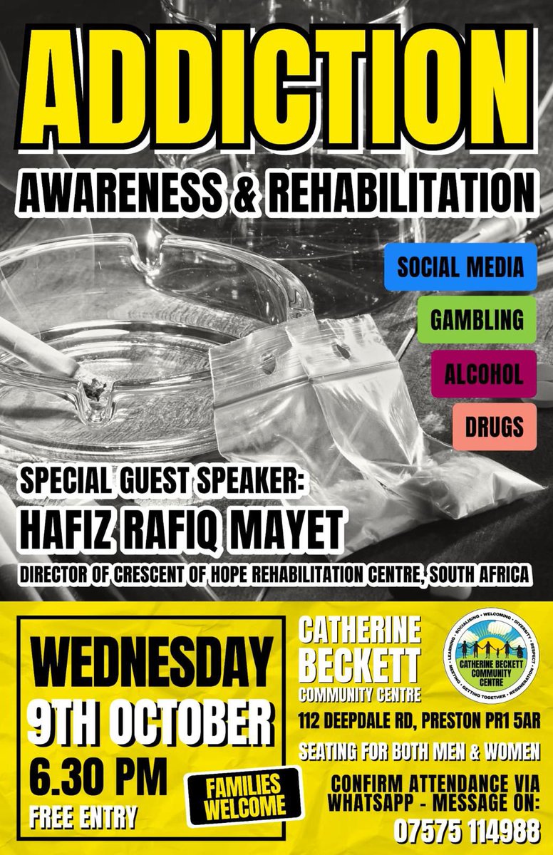 Catherine Becketts (@cbecketts23) on Twitter photo Great turnout for such a taboo subject in the community.
Look for further events like this.
If anyone has any questions or wants advice,
contact Suz Member.
suzmember@icloud.com
#addictionsupport Great turnout for such a taboo subject in the community.
Look for further events like this.
If anyone has any questions or wants advice,
contact Suz Member.
suzmember@icloud.com
#addictionsupport