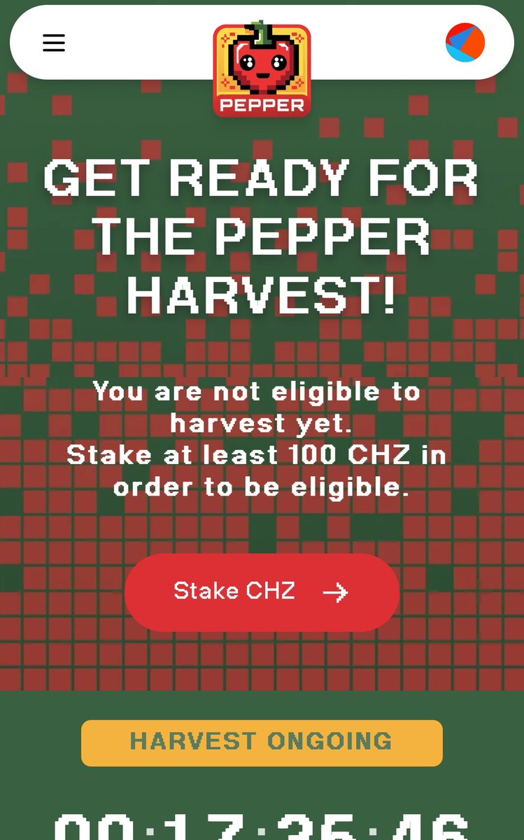 This AIRDROP 🪂is time sensitive, all you need is $7  ( make sure to repost and drop your evm wallet addys if you don’t have ) 

so let’s get to it 

PEPPER 🌶️ in collaboration with <a href="/Chiliz/">Chiliz - The Sports Blockchain</a>  ($CHZ) is launching their token soon and the only way to farm it is staking $CHZ 

Go to