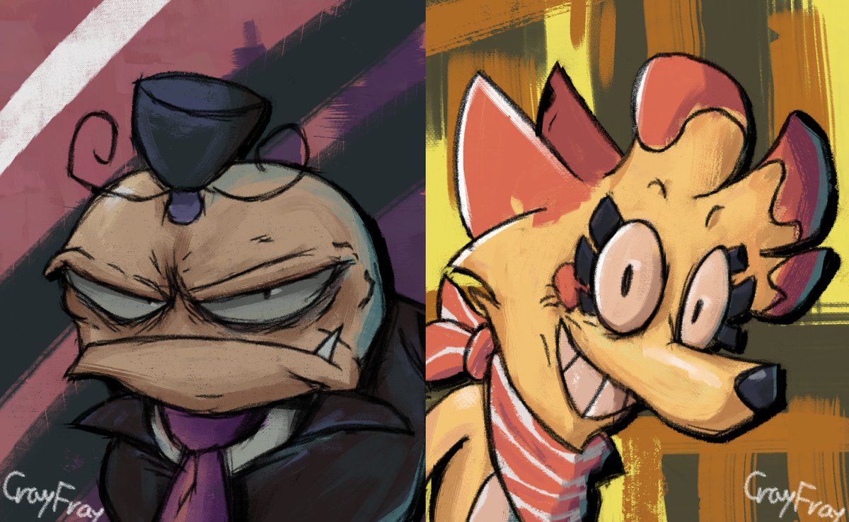 disco elysium inspired portraits for <a href="/artRollingBox/">RollingBox</a> and <a href="/DudHatted/">Ollepac 🍉</a>