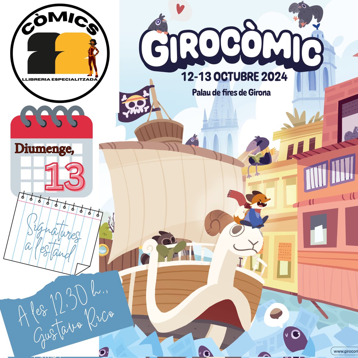 22Comics's tweet image. Aquest cap de setmana ens podreu trobar a la Girocòmic. Us hi esperem!