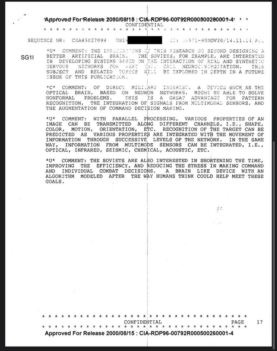 F_K_Factor's tweet photo. Soviets Combine Neuroscience and Optical Processing Techniques to Developed an Optical Brain 
1985??? (Scan is hard to read)

https://t.co/mFhuxJA1ex

#CIA 
#Soviet_Optics
#Neural_Networks
#Holographic_Memory
#Optical_Computing
#SLM

https://t.co/LC7rQ42QwH https://t.co/K2kGBF6hdB