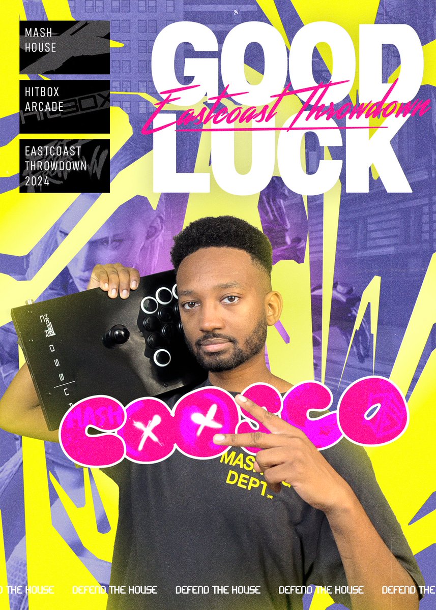 Eastcoast Throwdown is this weekend and we're stoked to see <a href="/CooscoTX/">MH | HB | Coosco</a> in his debut flying the <a href="/hitboxarcade/">Hit Box Arcade</a> banner! 

Let's get it! 
#DefendTheHouse // #ECT24
