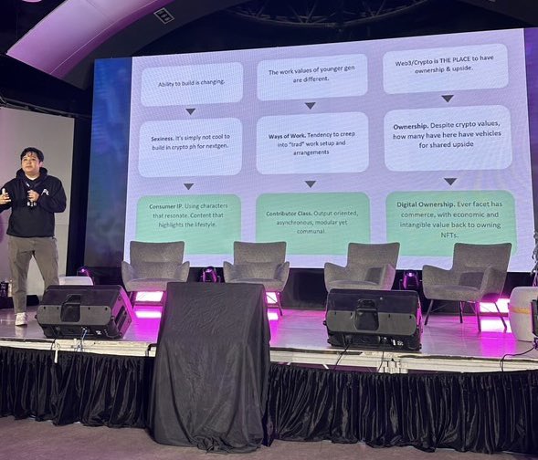 Felt a a lot of love, DMs packed, from my segment today at the Future Proof Summit. Thank you for inviting me to share my journey+philosophy <a href="/web3ph_/">Web3PH</a>

Will consider uploading an article or video with slides later due to requests.

Key Segments Being:
- 12yrs a serial founder in
