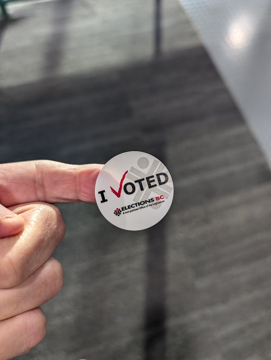 guyfelicella's tweet photo. Voting DONE ✅ 

Getting a say in who runs our province is both a right and a responsibility in a democracy. Don’t forget to get out and vote for the candidate you believe in!

Advance polls are open now,  and election day is next Saturday.

#BCpoli https://t.co/8shx3ab9ru