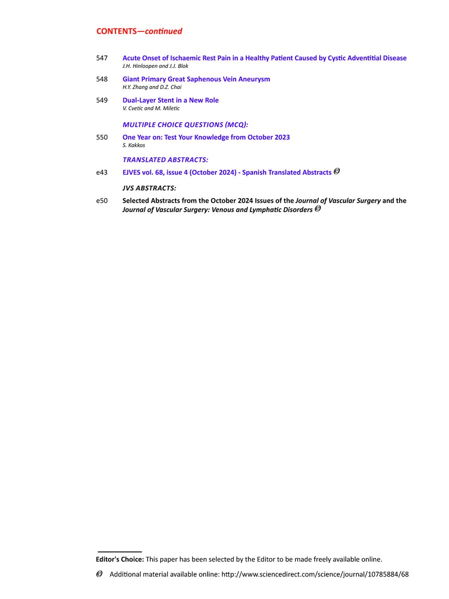 EJVES (@ejves_esvs) on Twitter photo The October issue and #EJVESToC are now available online, including new editorials, 4 new great EC papers, OA submissions and much more🎉!! <a href="/mabjo425/">Martin Björck</a> <a href="/Jonnyboyle1/">Jonathan Boyle</a> <a href="/IVanherzeele/">isabelle vanherzeele</a> <a href="/KevinMani7/">Kevin Mani</a> <a href="/VASCevidence/">GermanVasc@CA_Behrendt</a> <a href="/TwineVasc/">Chris Twine</a> <a href="/frederico_bg/">Frederico Bastos Gonçalves</a> <a href="/CarlotaFPrendes/">Carlota Fernandez Prendes</a> <a href="/NZVascular/">Oliver Lyons</a> <a href="/petarz_91/">Petar Zlatanović</a> @JoseeRijn The October issue and #EJVESToC are now available online, including new editorials, 4 new great EC papers, OA submissions and much more🎉!! <a href="/mabjo425/">Martin Björck</a> <a href="/Jonnyboyle1/">Jonathan Boyle</a> <a href="/IVanherzeele/">isabelle vanherzeele</a> <a href="/KevinMani7/">Kevin Mani</a> <a href="/VASCevidence/">GermanVasc@CA_Behrendt</a> <a href="/TwineVasc/">Chris Twine</a> <a href="/frederico_bg/">Frederico Bastos Gonçalves</a> <a href="/CarlotaFPrendes/">Carlota Fernandez Prendes</a> <a href="/NZVascular/">Oliver Lyons</a> <a href="/petarz_91/">Petar Zlatanović</a> @JoseeRijn