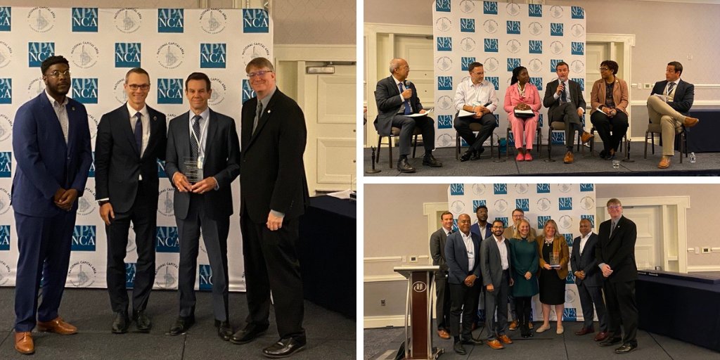 MWCOG's tweet image. COG was honored to join @NCAC_APA at their 2024 Annual Planning Conference today. TPB Vice Chair &amp;amp; FFX Supervisor James Walkinshaw accepted an award for the TPB's TLC Program, &amp;amp; COG ED Clark Mercer joined regional leaders for a panel on federal-local relationships  #regionunited