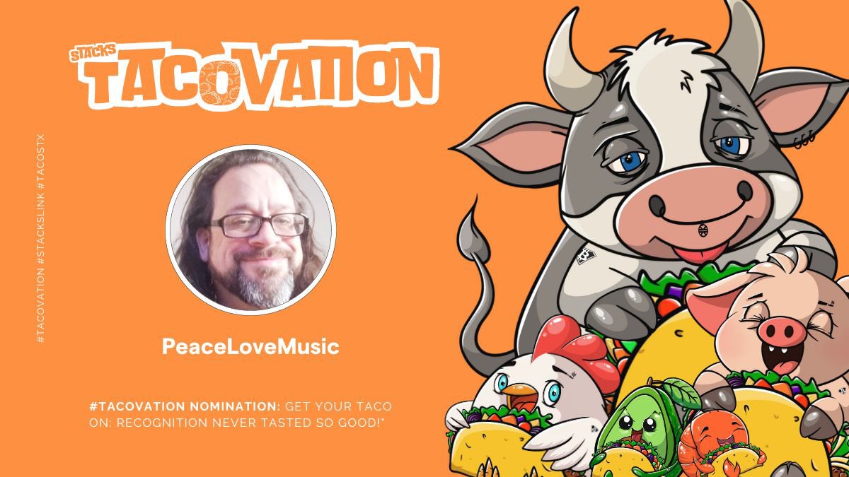 ReeceSwanepoel's tweet image. Today I’m nominating @PeaceLoveMusicG for always (even when it’s understandably difficult!) keeping us update with everything going on. He’s such a great dude and I’m glad to know ya!! 🌻🌮

#tacovation #stackslink

Go nominate your champions!

docs.google.com/forms/d/e/1FAI…