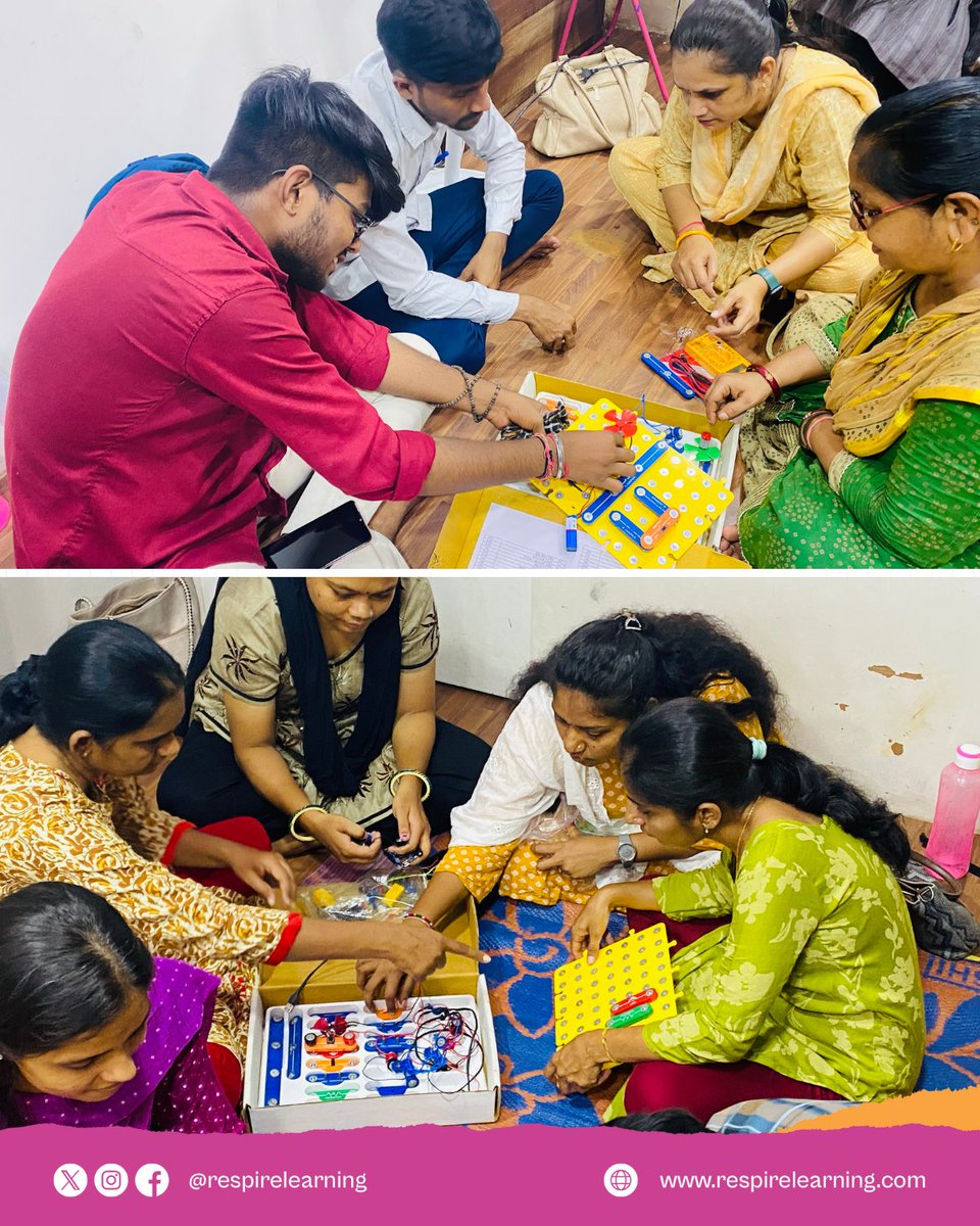 RespireLearning's tweet image. We held a #TeacherTraining at Shwas Charitable Trust, Ahmedabad! 
14 teachers enhanced their #STEM &amp;amp; Robotics skills and learnt Games as learning tools , Team-building , Problem-solving &amp;amp; critical thinking.
Thanks to @ShwasTrust for their amazing work with underprivileged kids 🙏