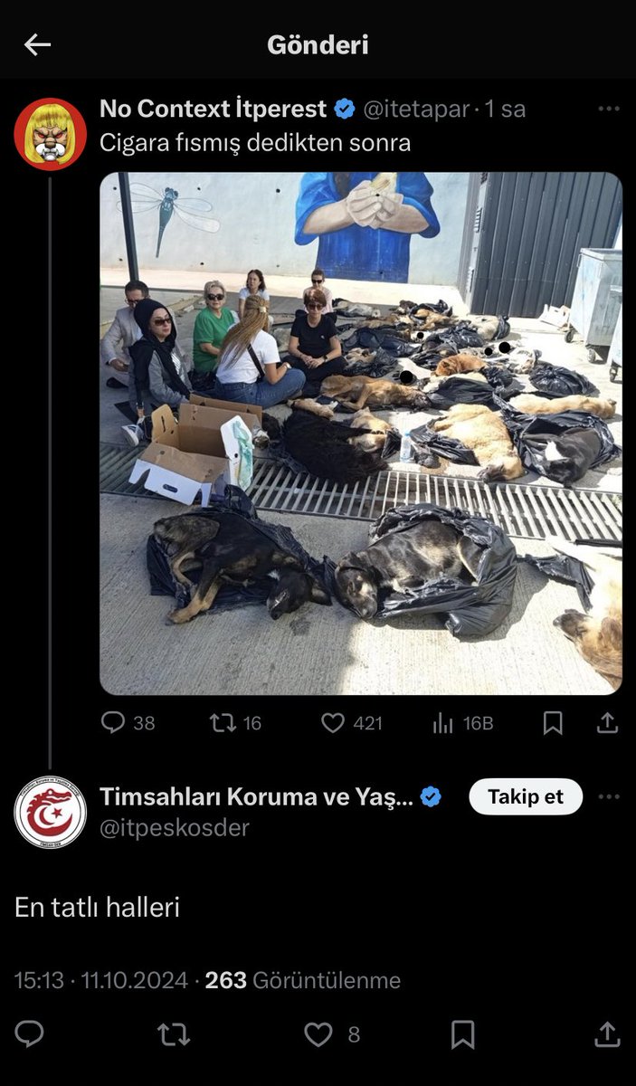 o hayvanlar için ne diliyorsanız çok daha beterlerini yaşayın.