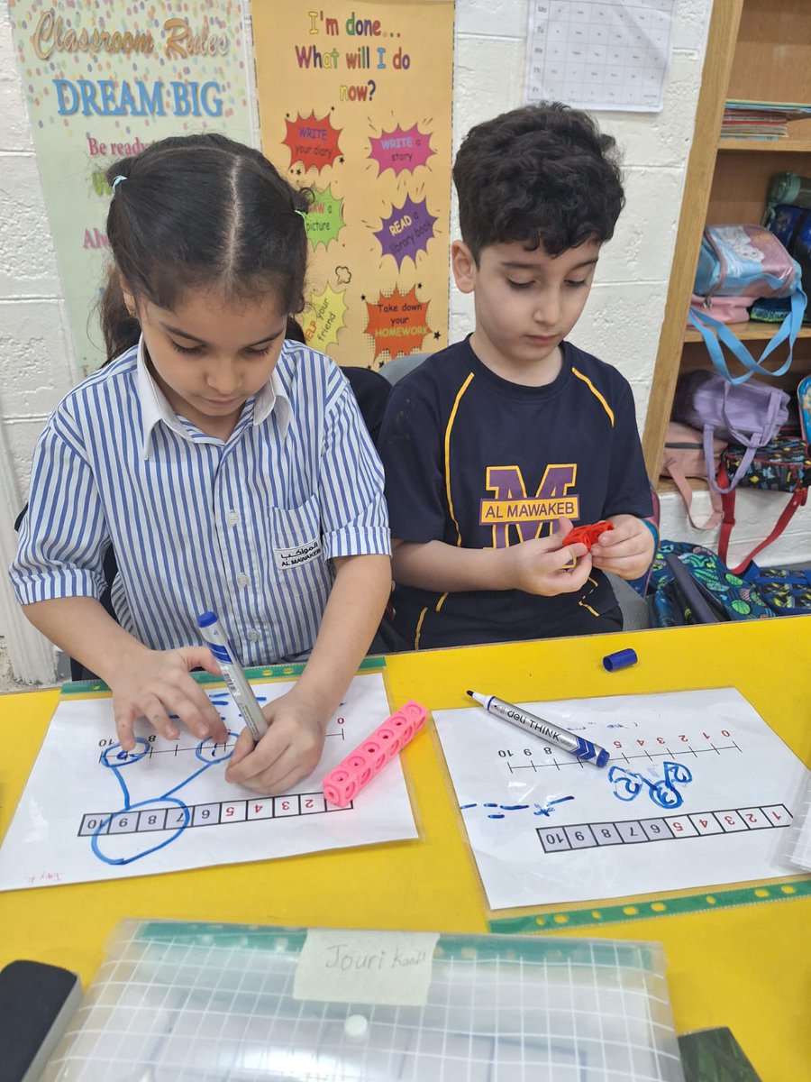 Mawakeb_Barsha's tweet image. Our G1 sts are having so much fun learning about numbers &amp;amp; addition through hands-on activities! It’s incredible to watch them explore &amp;amp; grasp new concepts while enjoying the process. #LearningThroughPlay #HandsOnMath