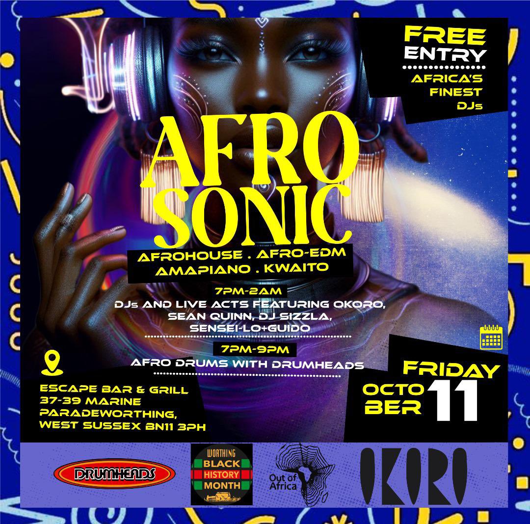 SpringIntoSoul's tweet image. What a beautiful day to run an #Afrobeats #AfroFusion #Amapiano night by the sea #Lagos - #London #Worthing  DJs and Live Acts at Escape Bar, Marine Parade, Worthing FREE 7pm-2am