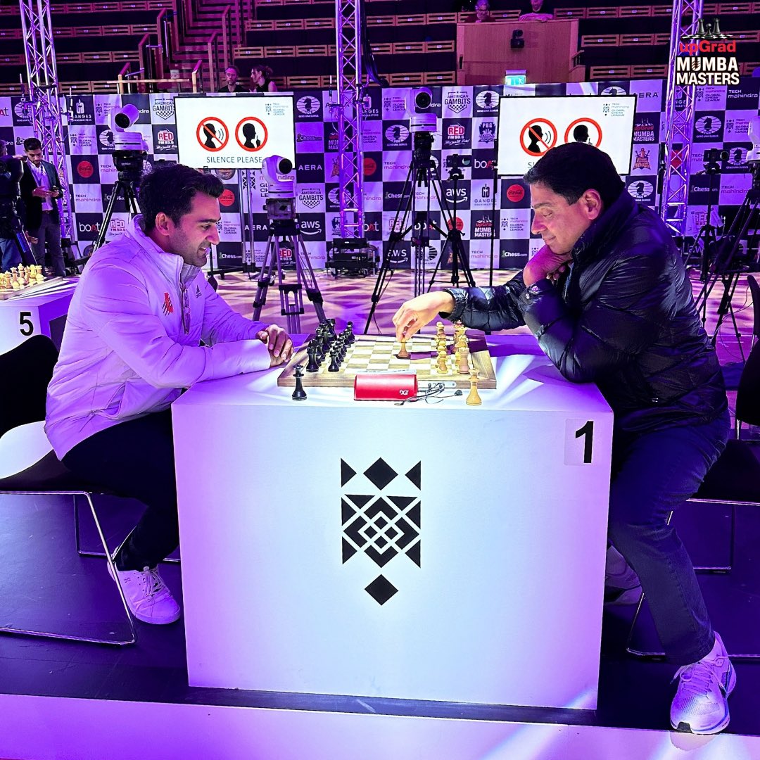 umumba's tweet image. 𝗟𝗲𝗮𝗱𝗲𝗿𝘀 𝗶𝗻 𝗧𝗵𝗼𝘂𝗴𝗵𝘁 ♟️
Team owner @RonnieScrewvala and CEO @suhailchandhok share a moment on the chessboard where the Mumba Masters will be in action later today 💚
#upGradMumbaMasters | #आमचीMumba