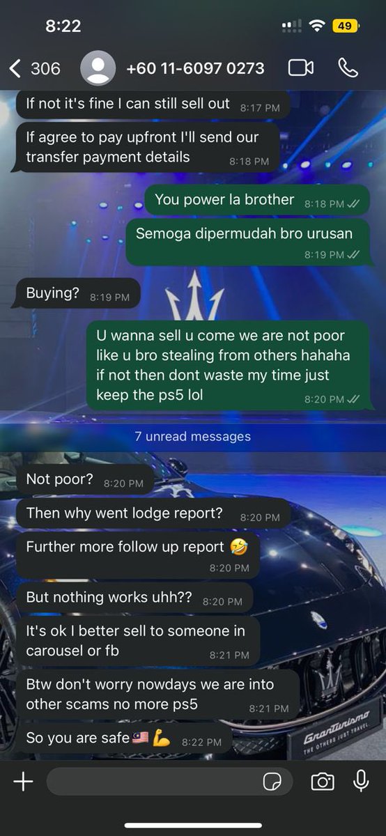 anisceh95's tweet photo. Punca kenapa scam berleluasa dekat Malaysia, sbb polis tak pernah nk ambil tindakan, even bukti semua dah ada 🤣 https://t.co/i7LVvDJvt2