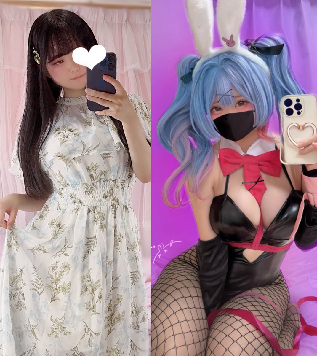 #レイヤーの普段とコスプレ比較