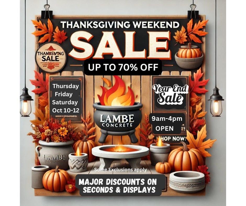 End of #season #SALE #Thanksgiving #concrete #pots #garden #decor #Halloween