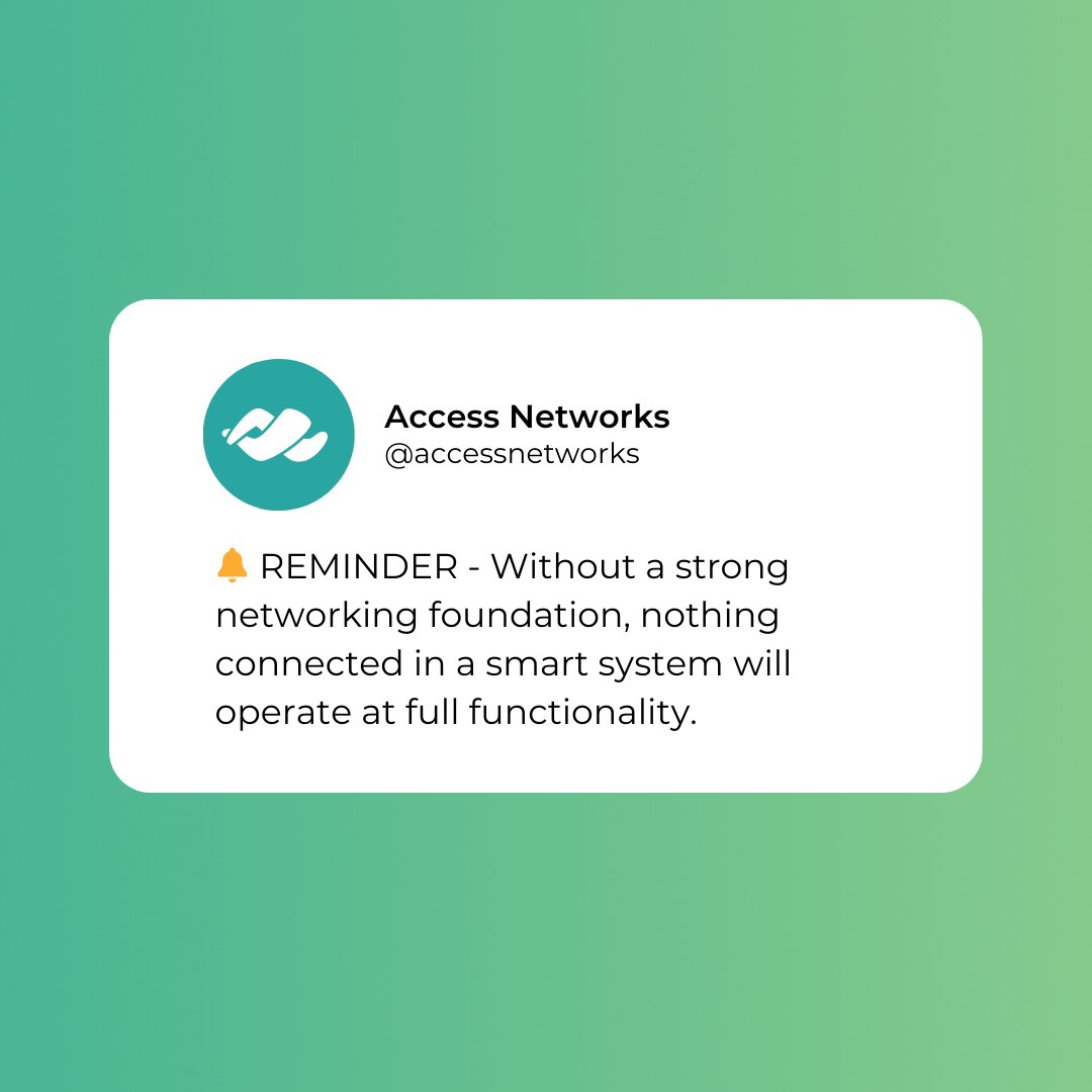 AccessNetworks's tweet image. The network lays the foundation for any connected environment. 📶 🏡 🏢 Reach out to our team of network experts to help you find the right network solution for any space. 

#connectedliving #smarthome #smartspace #wifi #networkprofessional #proav