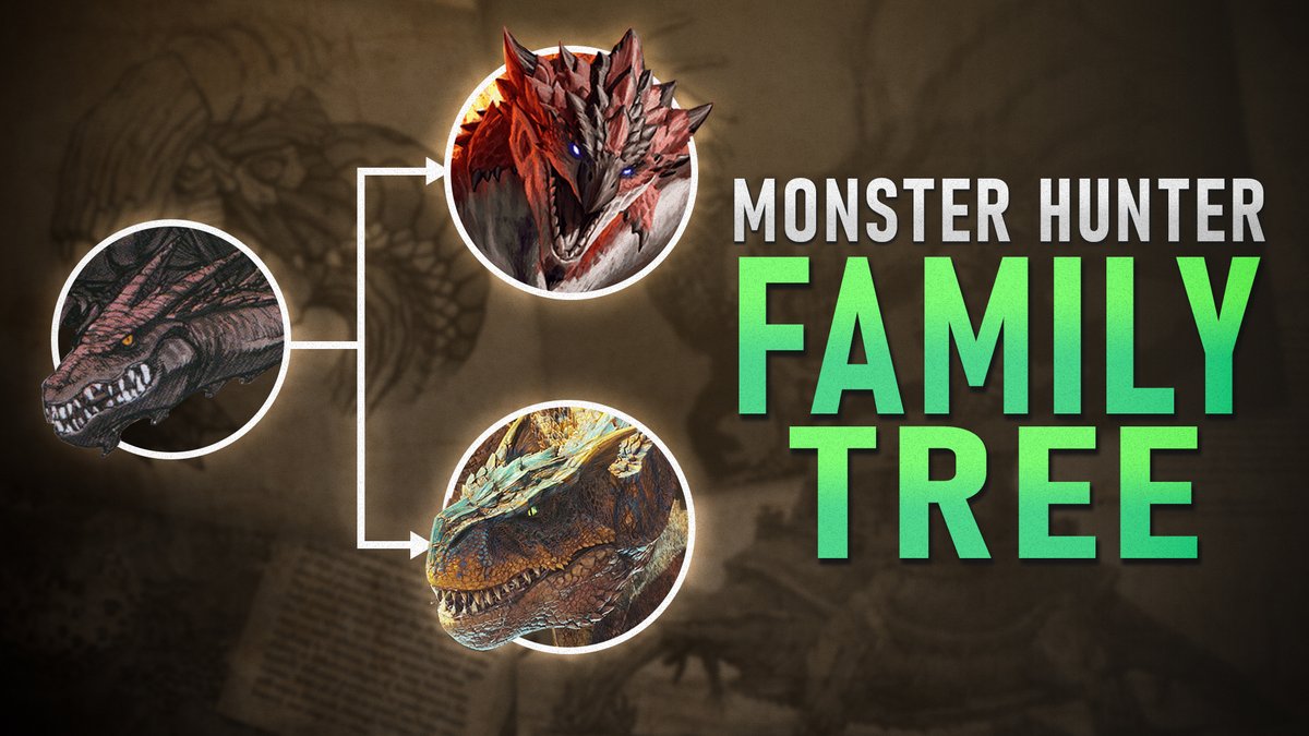 Over the years, Monster Hunter has released various evolutionary trees to spite me, specifically. 

Now, I have finally compiled a 90% canon version that I can share with you alongside this companion video!

RTs appreciated!
(Link in tweet below)