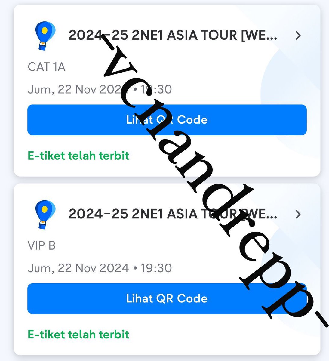 vcnandrepp's tweet photo. Jual Rugi ASIAN TOUR - WELCOME BACK IN JAKARTA BCIS ADD SHOW (22 Nov)

2 tix Cat 1A 5500K(2TIX)
1 tix VIP B 3000K

DP/Cod at venue
Pake data pribadi dibantu sampai tiket fisik

Dijual karna panic buying😭🙏🏻 https://t.co/yofcUUYVQA
