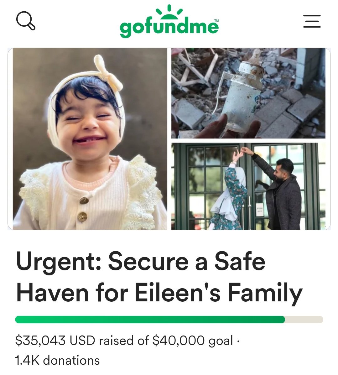I BIG U, DONT IGNORE!!

 We are very close to 40,000 come on guys there is not much left to the goal, let's reach it.

We can achieve it within a week with the same support you gave me and my family. Donate and share so we can do it on time.

gofund.me/9f2459f2
