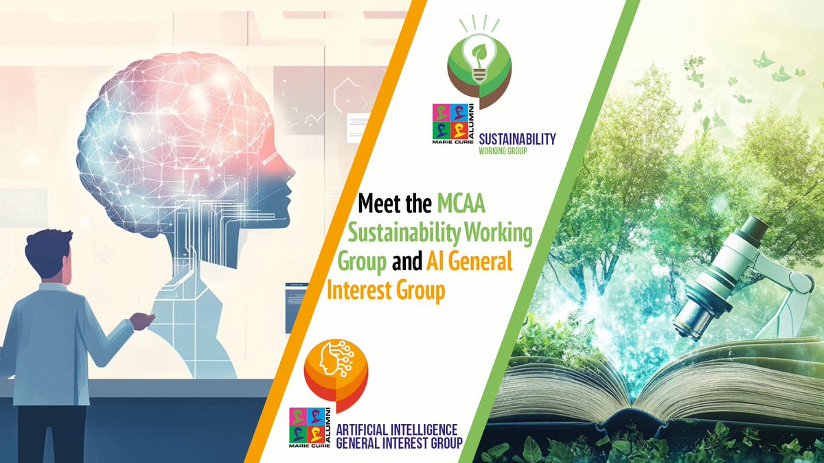 Marie Curie Alumni Association (MCAA) (@mariecurie_alum) on Twitter photo Meet our new thematic groups! 👋
The Sustainability Working Group, led by <a href="/alexdubini/">Alexandra Dubini</a>, and the AI General Interest Group, led by <a href="/q5loisel/">Quentin Loisel</a>, aim to promote sustainable practices and explore AI's role in research and beyond. 🌱🤖
🔗 Find out more: mariecuriealumni.eu/news/driving-i… Meet our new thematic groups! 👋
The Sustainability Working Group, led by <a href="/alexdubini/">Alexandra Dubini</a>, and the AI General Interest Group, led by <a href="/q5loisel/">Quentin Loisel</a>, aim to promote sustainable practices and explore AI's role in research and beyond. 🌱🤖
🔗 Find out more: mariecuriealumni.eu/news/driving-i…