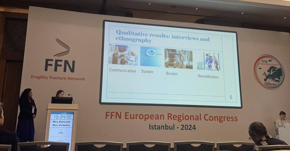 Melissa Taylor (@melissataylorot) on Twitter photo Great to hear some early results from the ARTHUR study and factors impacting readmission rates after hip fracture
Brilliant work from <a href="/emmasuttPhysio/">Dr Emma Sutton</a> & colleagues 👏
<a href="/BartsBoneJoint/">Bone and Joint Health</a> <a href="/FF_Network/">Fragility Fracture Network (FFN)</a> #FFN2024 #FFN2024readmission Great to hear some early results from the ARTHUR study and factors impacting readmission rates after hip fracture
Brilliant work from <a href="/emmasuttPhysio/">Dr Emma Sutton</a> & colleagues 👏
<a href="/BartsBoneJoint/">Bone and Joint Health</a> <a href="/FF_Network/">Fragility Fracture Network (FFN)</a> #FFN2024 #FFN2024readmission