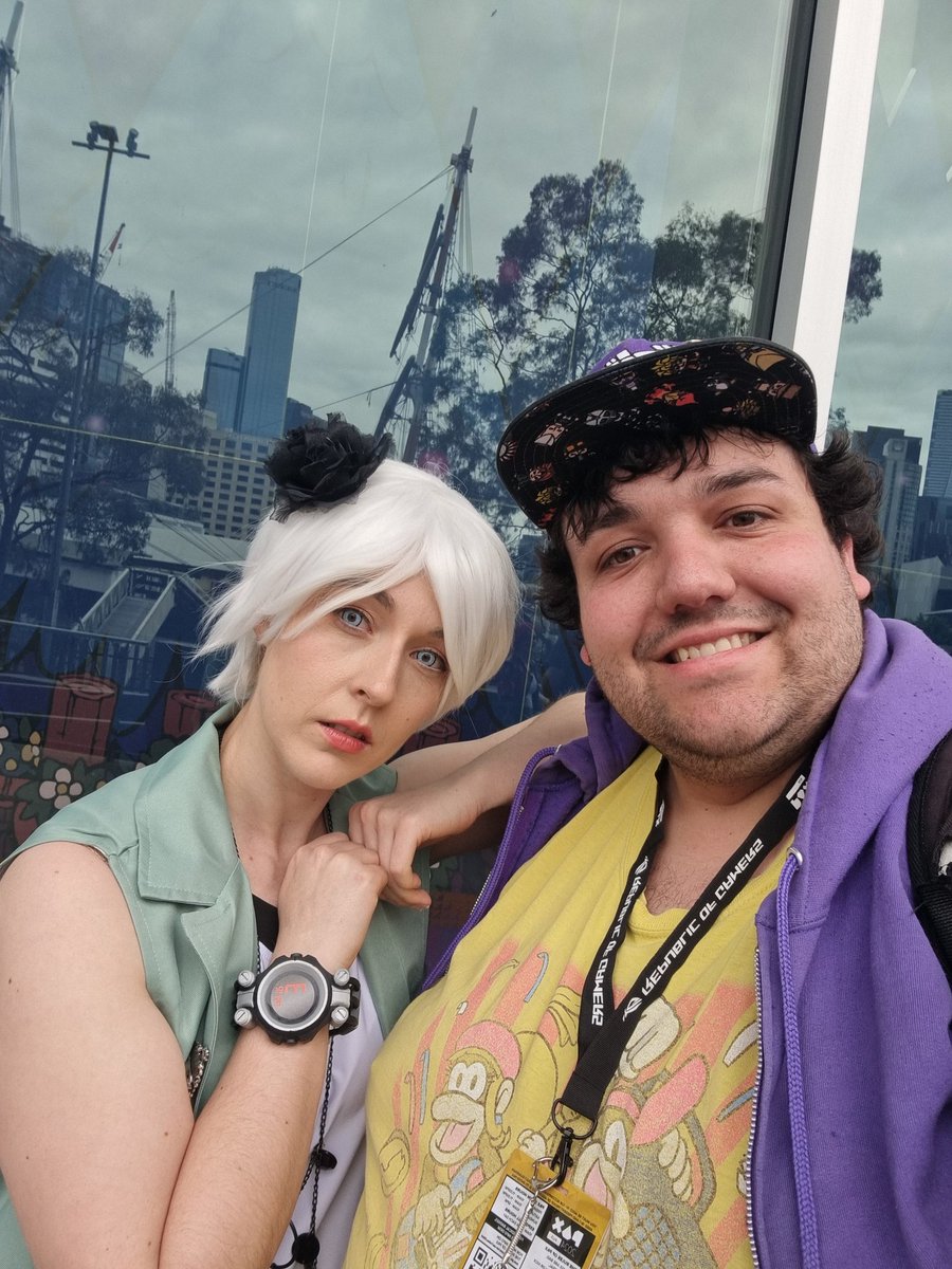 hypertdog's tweet image. Day 1 of #paxaus2024 is done. There were so many cool cosplayers I saw. I wish I took more photos of them. 

I got this cool one with a Phi cosplayer. Wasn't expecting to see awesome Zero escape representation at the con.