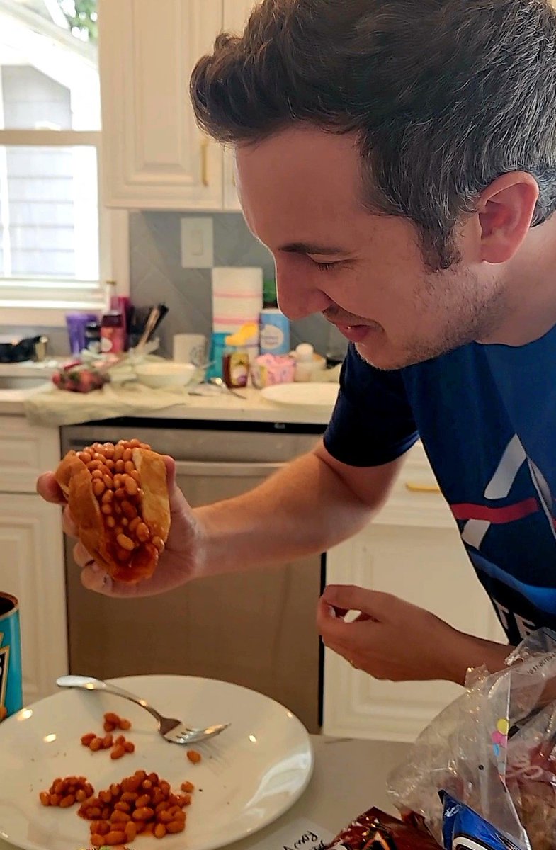 Was with some friends and they made me some authentic beans on toast. It's... interesting...