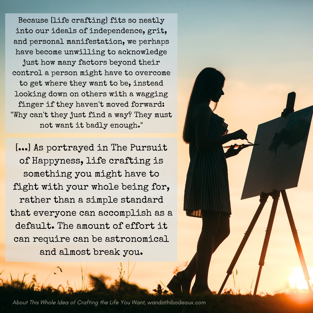 #LifeCrafting is a popular idea among professionals -- just choose what you want! Work hard! It's easy!

Don't be fooled. As this free blog points out, getting the life you want can take everything you have.

About This Idea of Crafting the Life You Want
tinyurl.com/3u4r8nd3