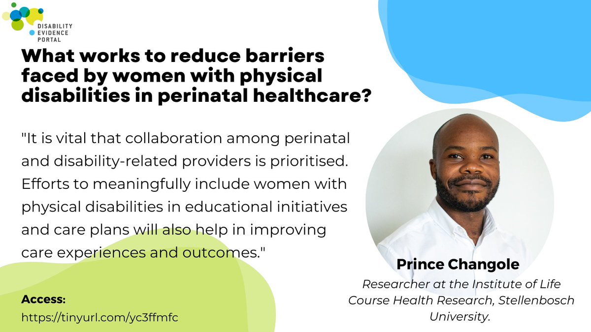 New brief: How can we reduce barriers for women with physical disabilities in perinatal healthcare? Improve communication by offering them complete and relevant information that supports their inclusion in pregnancy and childbirth decisions. Read more: tinyurl.com/yc3ffmfc