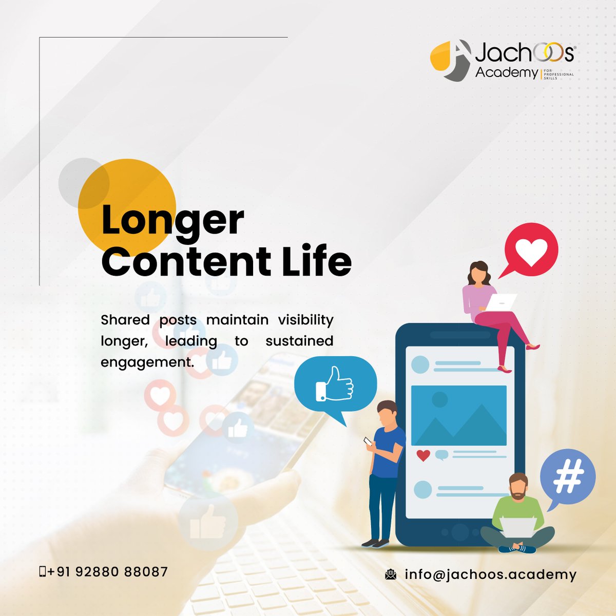 Jachoosacademy's tweet photo. Focusing too much on likes? Shares are the real success metric! They boost reach, engagement, algorithm performance, and build community trust. #ContentSharing #SocialMediaStrategy #EngagementMatters #DigitalMarketing https://t.co/LV5LjcRG8M