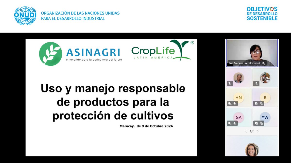 OnudiVenezuela's tweet photo. La #ONUDI realizó el webinar: “Manejo y uso responsable de agroquímicos”, dictado por la Ing. Luz Amparo Ruiz, directora ejecutiva de ASINAGRI, quien explicó el marco legal del uso de agroquímicos, su uso correcto, medidas de seguridad y recomendaciones en caso de accidentes. https://t.co/2Tti0c4kJe