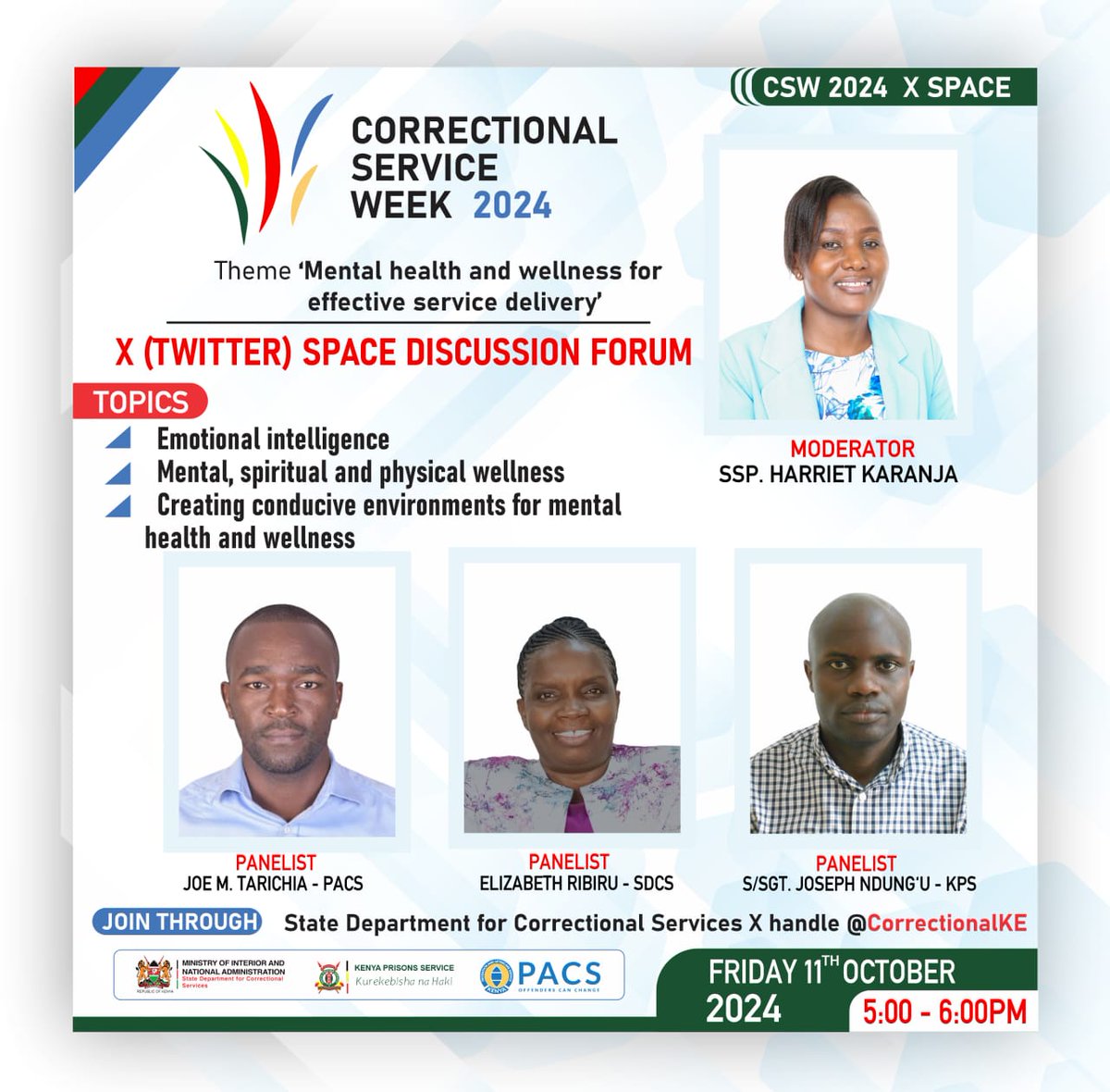 PrisonsKe's tweet image. #Correctionalserviceweek
#MentalHealth 
Join us