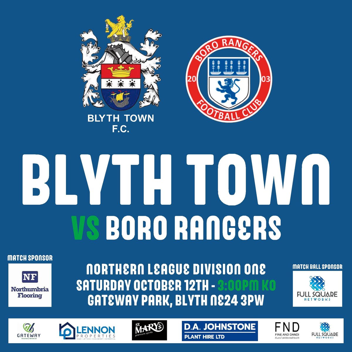 𝗧𝗢𝗠𝗢𝗥𝗥𝗢𝗪 We are at home as we welcome 2nd place Boro Rangers to Gateway ...