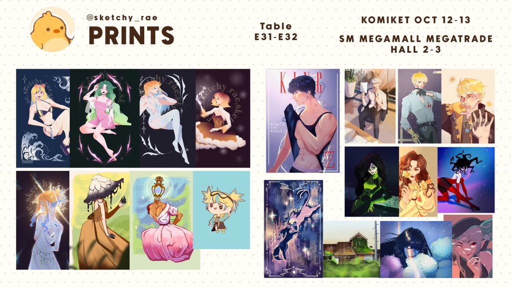 I’ll be at komiket this weekend at table E31-E32! Come and drop by if you can hehe #KomiketOctober #komiket2024