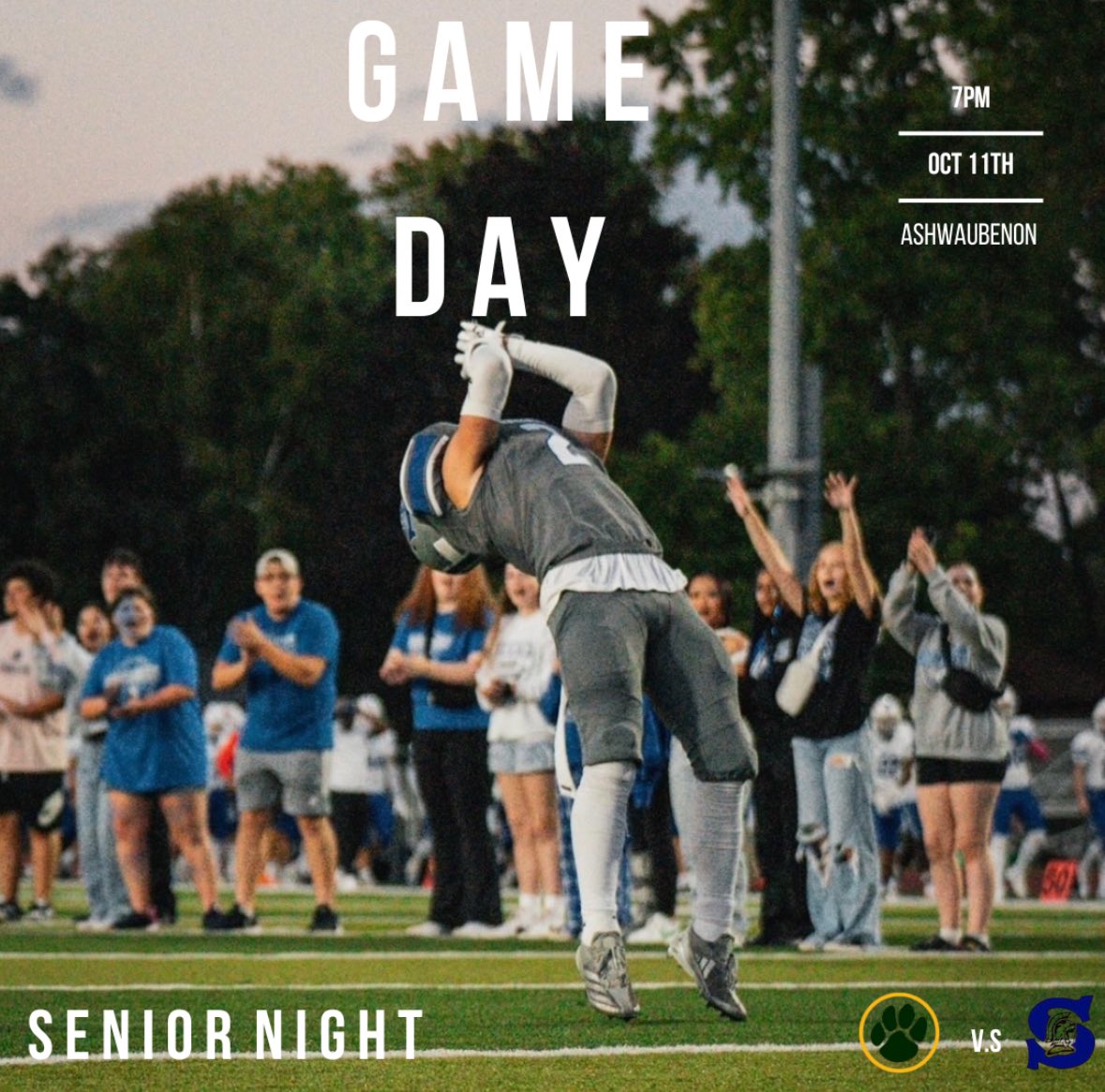 Green Bay Southwest Football (@gbsw_football) on Twitter photo IT’S GAME DAY!
Join us to celebrate a special senior class! Thank you to these young men for all they’ve done for our program!
🏈 <a href="/AshwaubenonFB/">Ashwaubenon Football</a> at <a href="/GBSW_Football/">Green Bay Southwest Football</a>
🏟️ Dahlin Family Stadium
🕖 7:00 PM Kickoff
📺 No stream, so we’ll see you in the stands!
Go Trojans! IT’S GAME DAY!
Join us to celebrate a special senior class! Thank you to these young men for all they’ve done for our program!
🏈 <a href="/AshwaubenonFB/">Ashwaubenon Football</a> at <a href="/GBSW_Football/">Green Bay Southwest Football</a>
🏟️ Dahlin Family Stadium
🕖 7:00 PM Kickoff
📺 No stream, so we’ll see you in the stands!
Go Trojans!