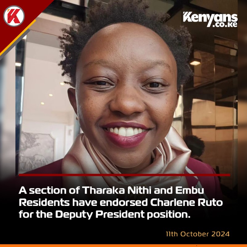BrianMPeter's tweet image. Change of tune as Residents of Tharaka Nithi and Embu County endorses Charlene Ruto for the Deputy President position.
