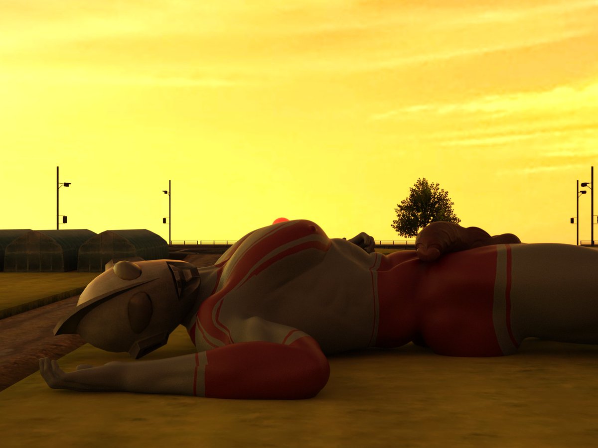 杰克奥特曼在夕阳下死去①
经过两大怪兽的轮番攻击，杰克奥特曼能量耗尽倒下了，奥特曼的巨根裸露在外，接下来还会发生什么呢 #奥特曼战败 #奥特曼被虐 #英雄情节