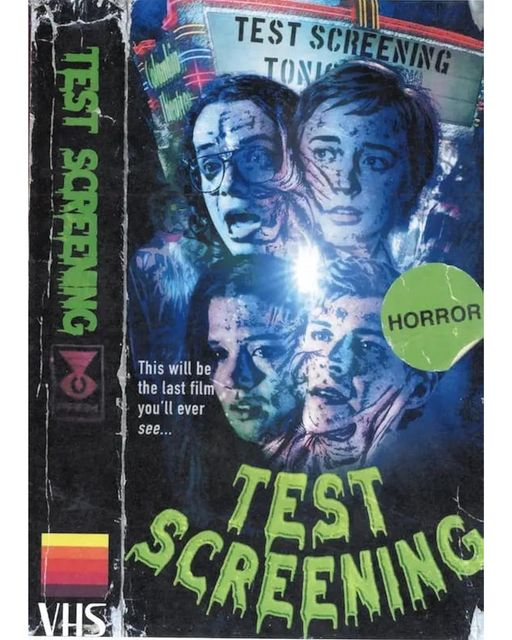 Colliderreview's tweet image. VHS poster for 80s-set sci-fi horror #TestScreening. Premiered at Screamfest Horror Film Festival.