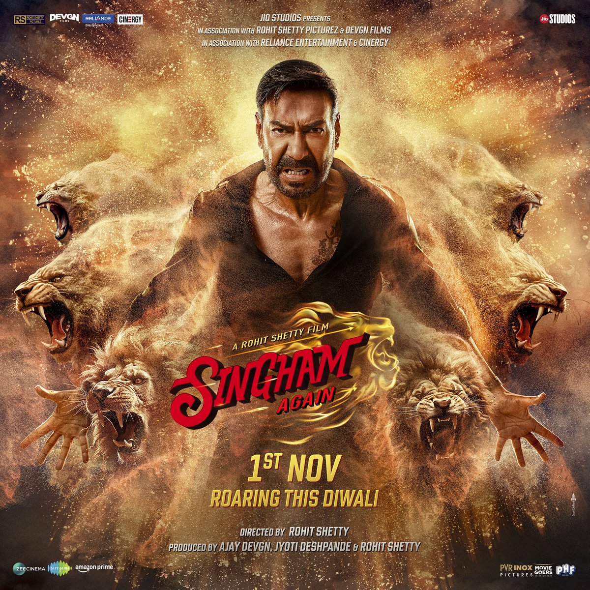 This Diwali, the roars will be louder than the ⚡️🌌
#SinghamAgain