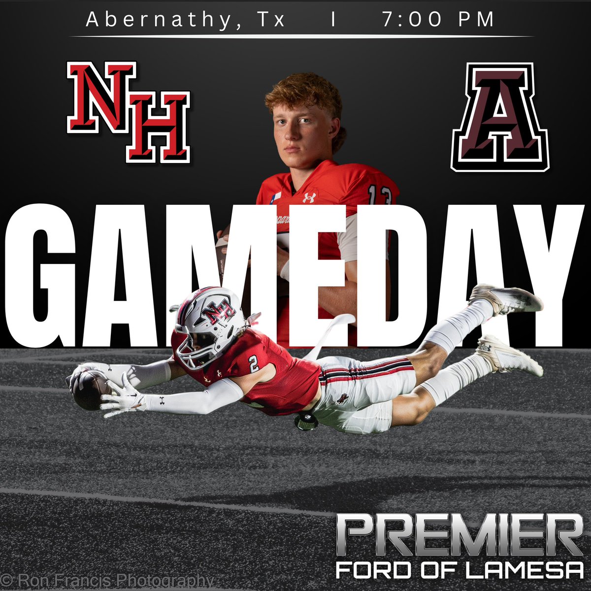District game #1 has the Leopards traveling to Abernathy to take on the Antelopes! 🔴⚫️🏈

#TTW 🌊 
#WAO