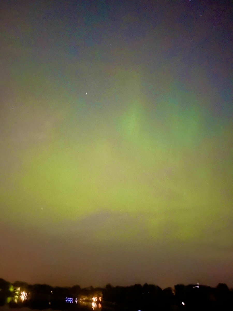 Trying to beat the FOMA. This photo looks very green and that's because I cranked the saturation all the way. BUT there were verrrrry faint bands of light we could see without the camera. Maybe next time, aurora.
