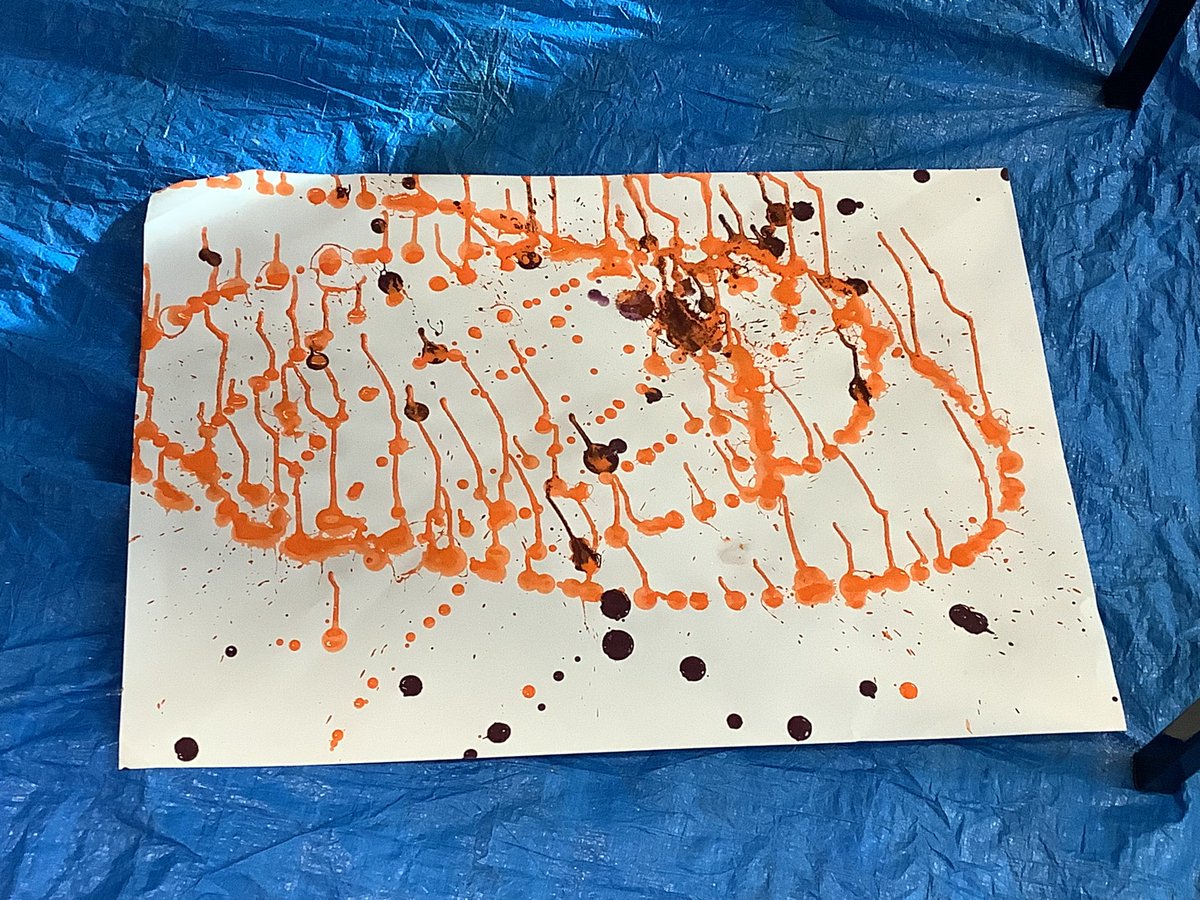 Yet more pendulum painting. Experimenting with consistency of paint was trial and error; learning from our mistakes! @BraesArt_Design #thebigdraw #drawinginmotion #braescreativity #article13 #article31