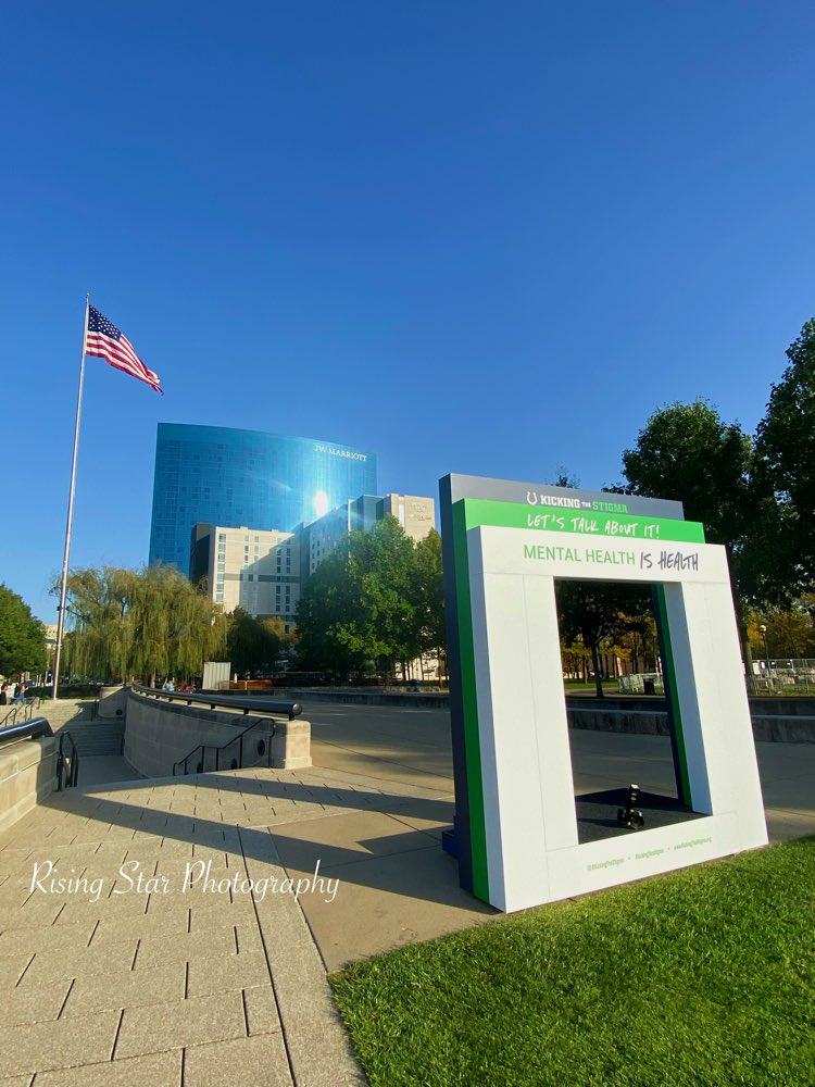 Day two on Wednesday of photographing and maintaining the “Kicking The Stigma” displays in Downtown Indy. Rising Star Photography <a href="/RokHollywood/">Rok Hollywood</a>  <a href="/HollywoodTwinz/">Daren & David Short</a> <a href="/JimIrsay/">Jim Irsay</a> <a href="/KalenIJackson/">Kalen Jackson</a>  #kickingthestigma #colts #MentalHealth #whiteriverstatepark