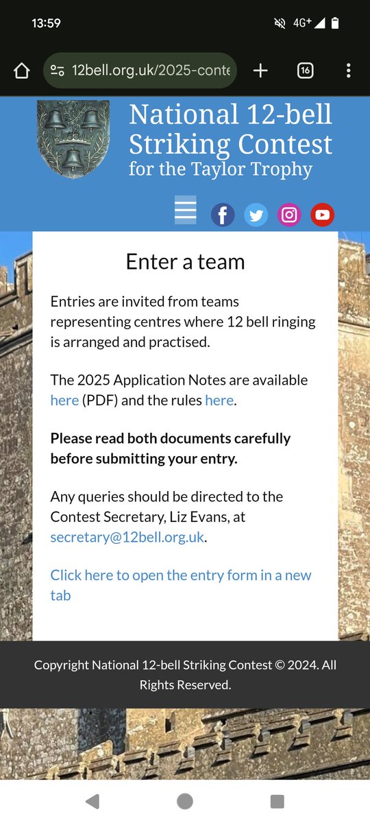 Entries for the 2025 contest are now open!

Please visit 12bell.org.uk The application notes explain how the contest will run across the four qualifier venues. Please also take a look at the amended rules for 2025.

Entries close on Friday 15th November.