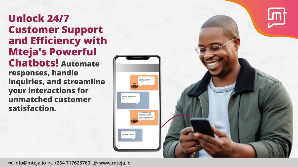 Mteja_io's tweet image. Transform customer interactions with Mteja’s Team Inbox Chatbots! Automate responses, offer 24/7 support, &amp;amp; make your workflow seamless. Easy to set up and always there for your customers. Experience the power of automation today! #Chatbots #CustomerExperience #TeamInbox #Mtejaio